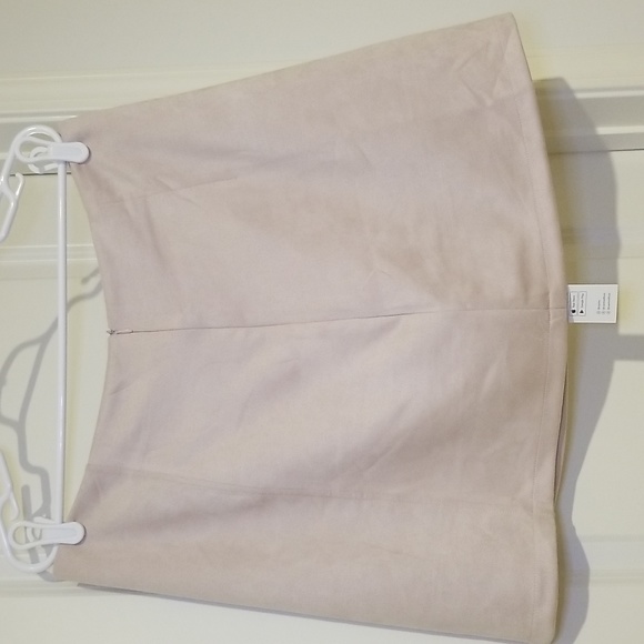 CUPSHE Women High Waist Zipper Bodycon Silhouette Light Brown Short Skirt - Picture 4 of 9